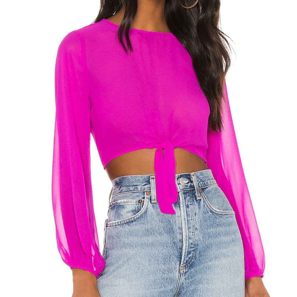 Superdown Jemma Tie Front Top - NEVER WORN